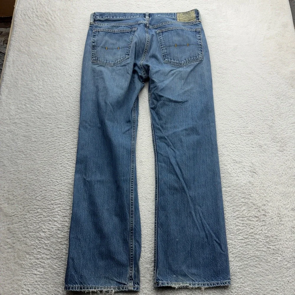 Polo Ralph Lauren Classic 867 Mens Straight Leg Jeans Blue Medium Wash 36x32